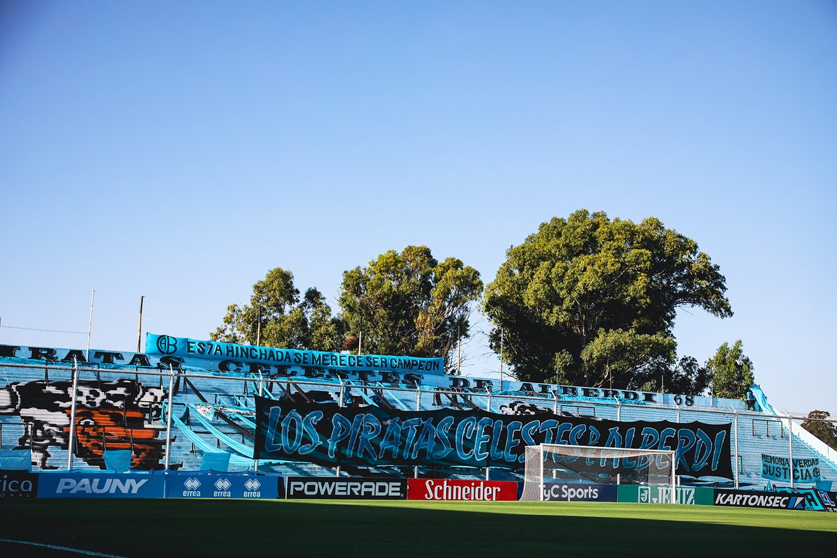 Belgrano's tweet photo. 🏴‍☠️💙Así está el Gigante esperando el partido de esta noche.

#VamosBelgrano https://t.co/FdxvYxylw6