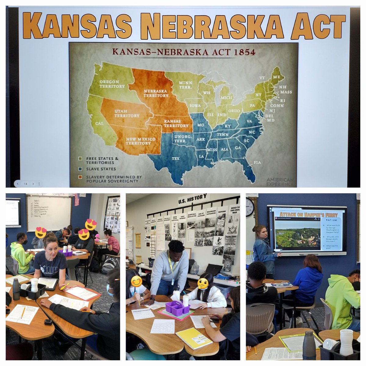 Our 8th grade students are fully engaged as we continue on the "Road to the Civil War" here <a href="/HaskettJH/">Haskett Junior High</a> #wearehaskett