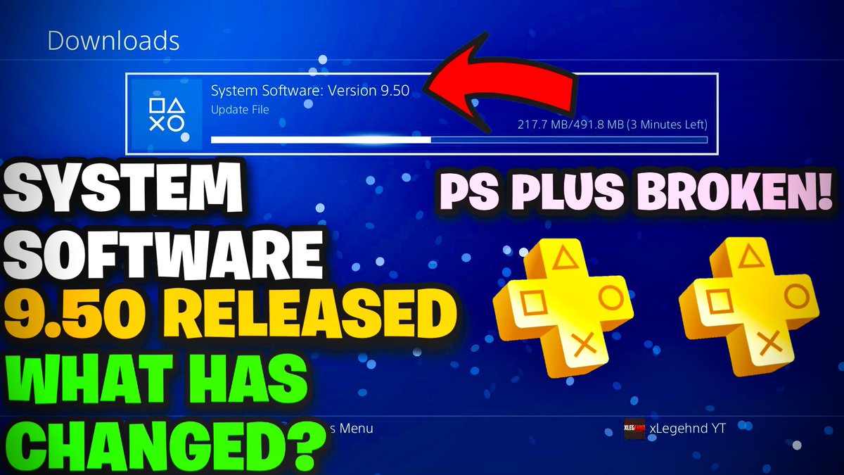 TheeEvolutionYT's tweet photo. NEW PLAYSTATION 4 SYSTEM SOFTWARE UPDATE 9.50 RELEASED! PLAYSTATION PLUS... https://t.co/blWIzMdvtn #PS4live #PS4Update #PS5 #PS5Update #Sony #PlaystationPlus #Youtube #Gaming #PlayStation5 #Update #Warzone https://t.co/RXYekyvPNR
