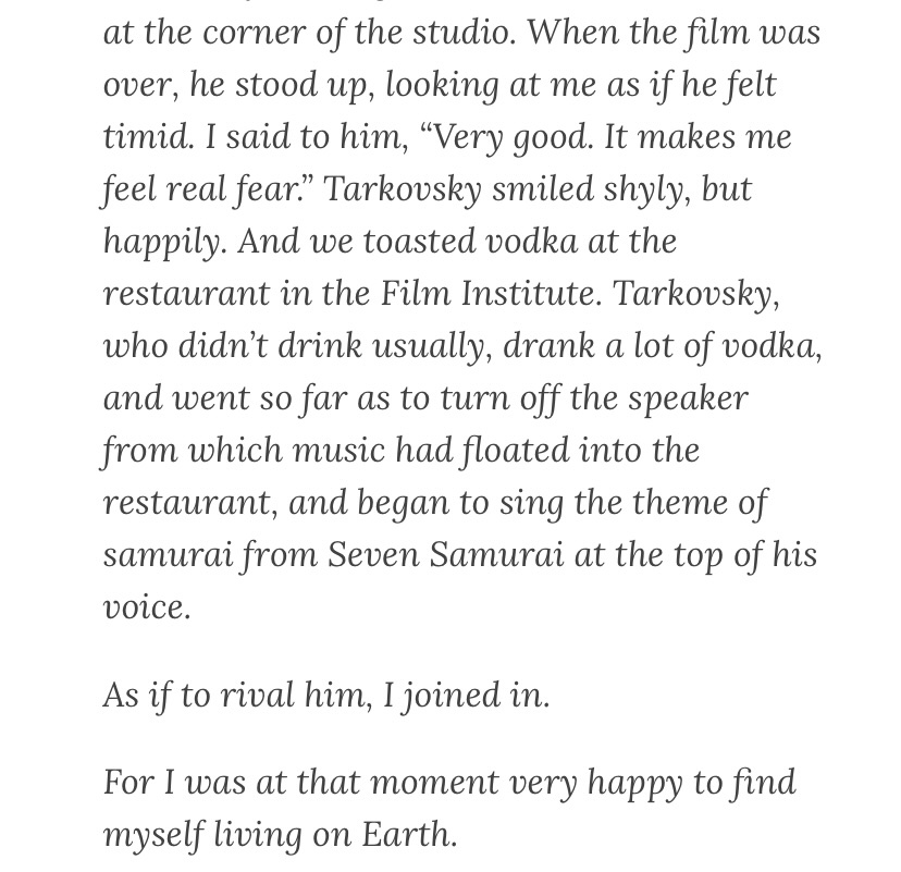hering_david's tweet photo. On Akira Kurosawa’s birthday, this genuinely lovely anecdote about when he saw Solaris with Tarkovsky https://t.co/wslhay1qTU