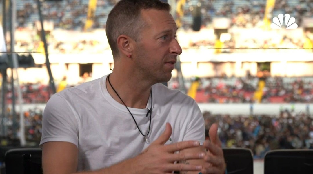 Chris y Jonny en la entrevista para la NBC y Telemundo #ColdplaySanJose