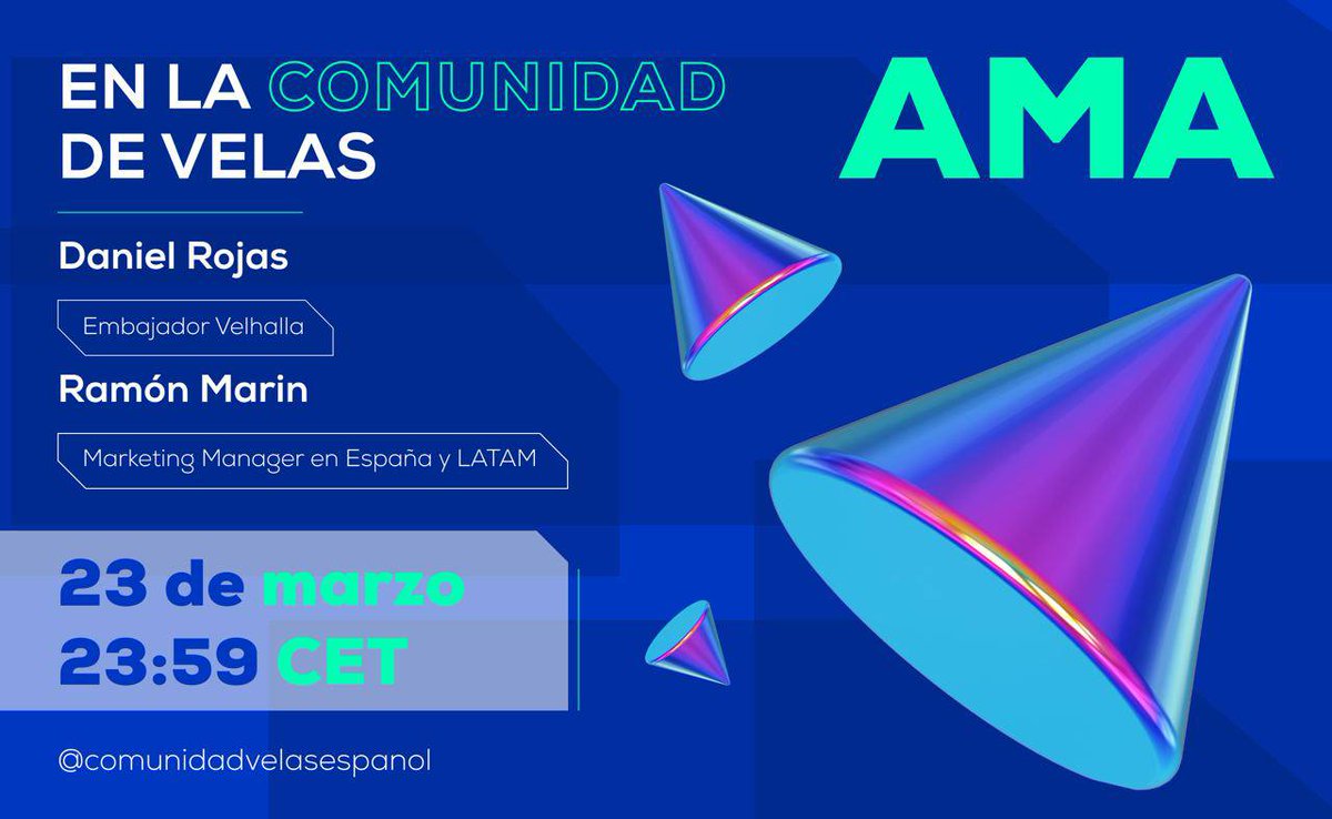 ScarQuestes's tweet photo. 🔉 Sesión AMA con el embajador de Velhalla en la comunidad de Velas Spanish 

🗓Velas realizará una sesión AMA junto a Daniel Rojas, embajador del proyecto Velhalla HOY 23 de Marzo 2022

Horarios:
23:59 (España) 🇪🇸
19:00 (Venezuela) 🇻🇪
20:00 (Argentina) 🇦🇷
17:00 (Costa Rica) 🇨🇷 https://t.co/m1sbqAsD2P