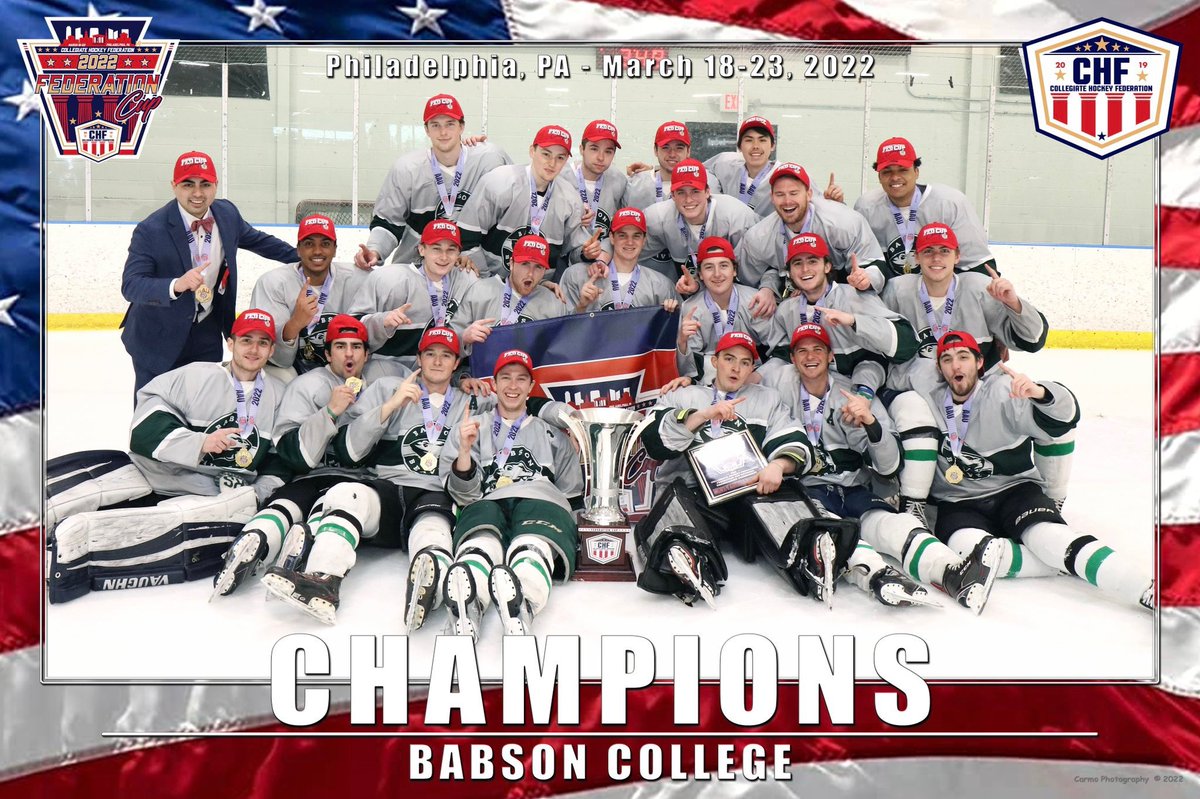 NATIONAL CHAMPIONS!!!
Babson takes down Binghamton 6-2 to win the CHF National Championship!