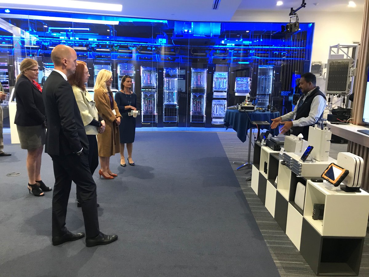 Thank you <a href="/NOKIA/">Nokia</a> for welcoming EACC TX team along with <a href="/EUintheUS/">European Union in the U.S.</a> representatives <a href="/tomasbaert/">tomasbaertEU</a>   and Jennifer Riccardi for a technical tour and visit to the Experience Center &amp; Labs. 
Nokia is a very supportive member of the EACC Texas.
#EU #US #Transatlantic #Digital #technology