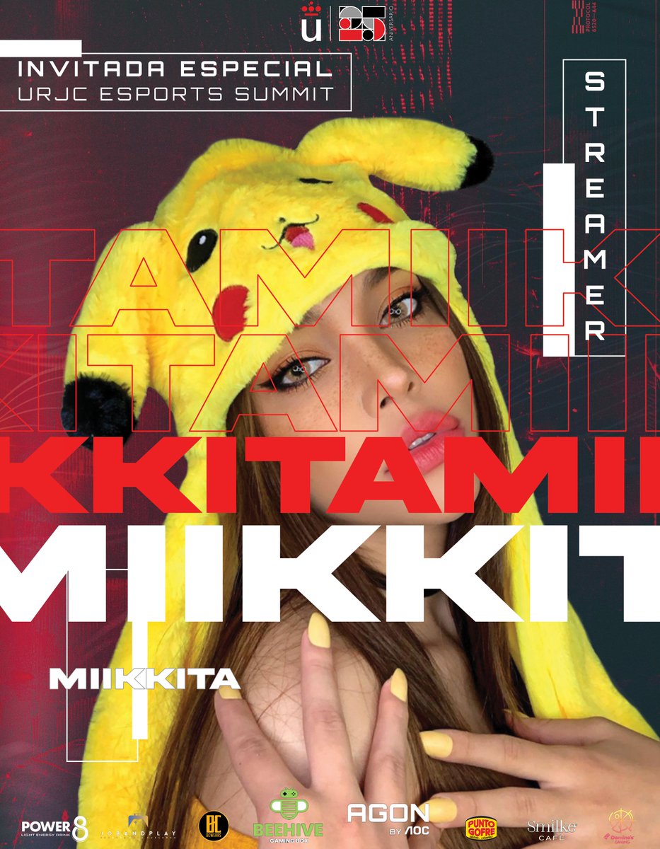Como no hay dos sin tres... nuestro tercer anuncio de hoy del URJC Esports Summit es la modelo y streamer <a href="/Miikkita_/">Mikita</a> !! 👀👀

Saca ya desde nuestra web tus entradas si todavía no lo has hecho!! urjcesportssummit.carrd.co