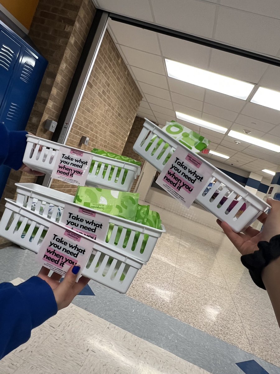 LCathenaslegacy's tweet photo. The hygiene stations are up! Thank you to those who donated! All donations are still accepted so bring them by room 1121! https://t.co/ITDepS2C3C