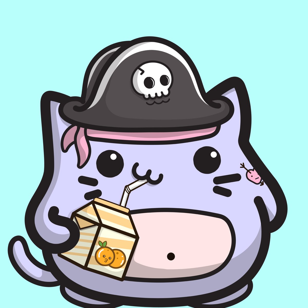 CatopiaNFT's tweet photo. Captain Charlotte has just landed on Catopian Shores! 🏴‍☠️

Master of both Vitamin and High Sea, Charlotte adventures in search of fame, fortune, and the perfect orange juice! 

Tag a Scurvy Dog that would sail with this Pirate Queen and her crew of kitty corsairs! 🤔#nfts #nftdrop https://t.co/hIIH38v8Lp