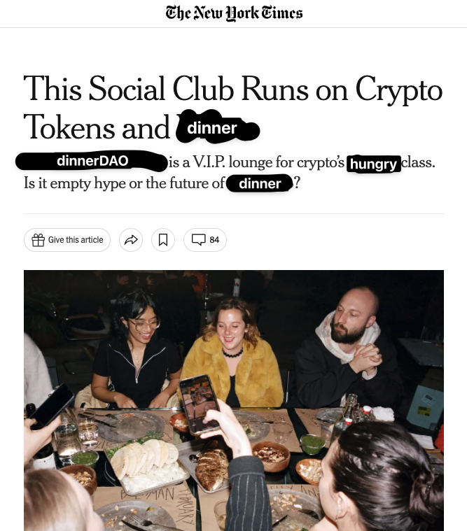 Dinner DAO 🍽️ tweet media