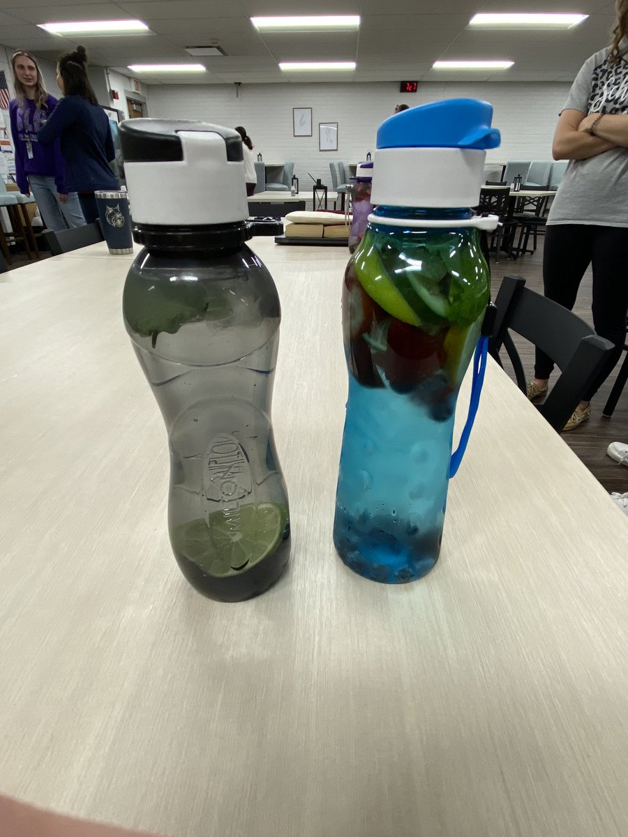 TomcatHR's tweet photo. Another successful Wellness Wednesday with DIY infused water in the staff lounge #WeAreWeGo https://t.co/haZCYXtZYU