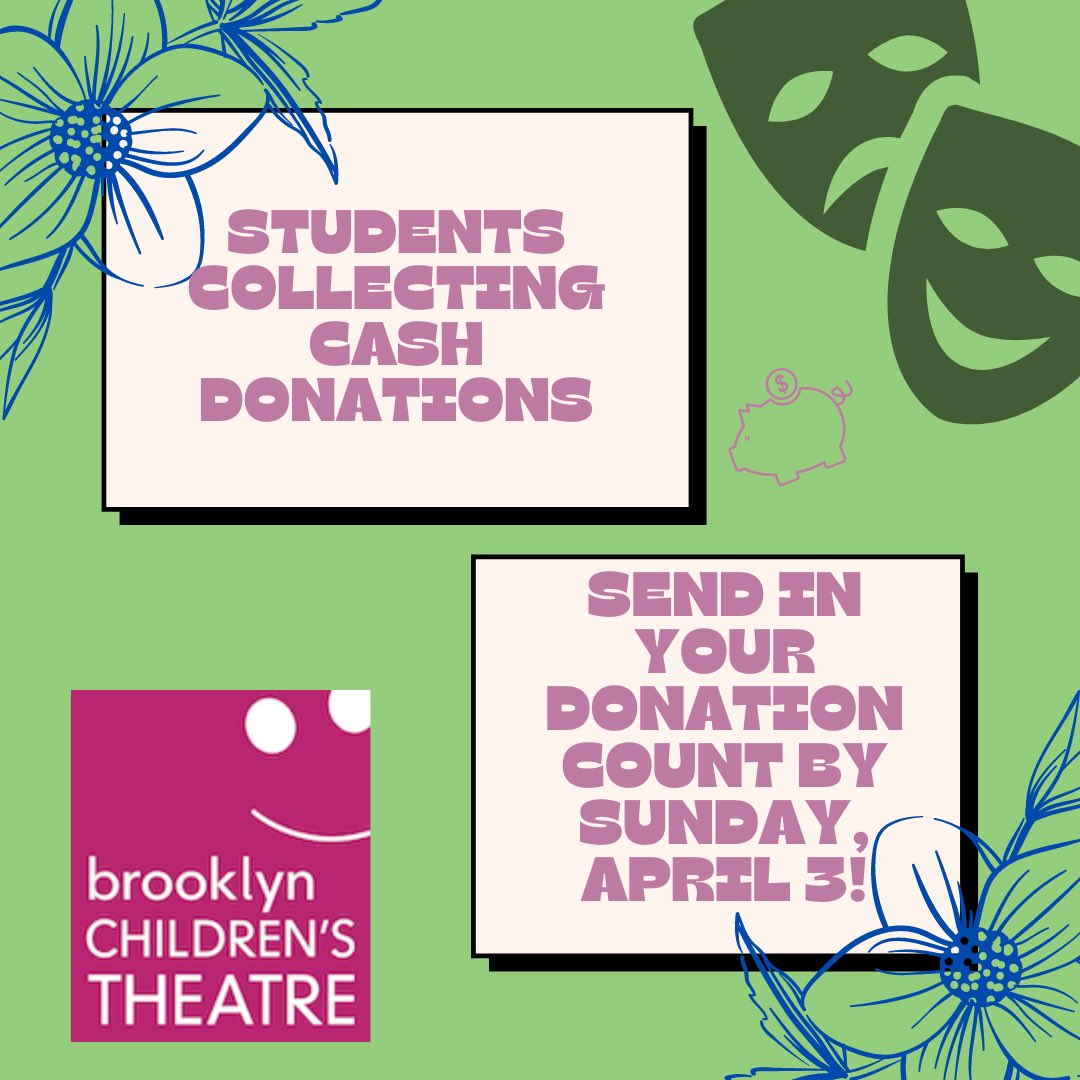 4 More Days before "BCT Marches On" kicks off - but don't wait! Make your fundraising page today and share with your community! 🎭🎶♥️

brooklynchildrenstheatre.org/donate/fundrai…