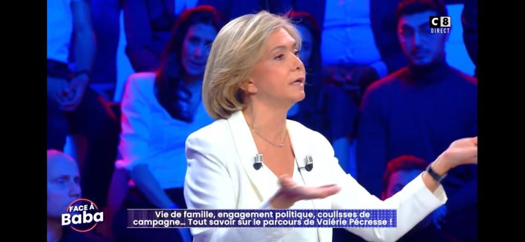 « Je ne suis pas pour augmenter les impôts. Je suis pour le ‘travailler plus pour gagner plus’, avec mon projet d’augmentation des salaires de 10% » @vpecresse #FaceABaba #Pecresse2022