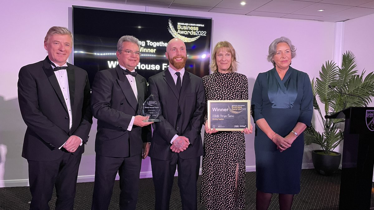 The winner of Working Together, sponsored by <a href="/PastaFoods/">Pasta Foods</a> is <a href="/norwichpyo/">White House Farm, Norwich</a>!

They have worked closely with the 14 businesses on the farm to help each survive and prosper, through an engaging and supportive style.

Congratulations! 

#BSNBizAwards #Winner