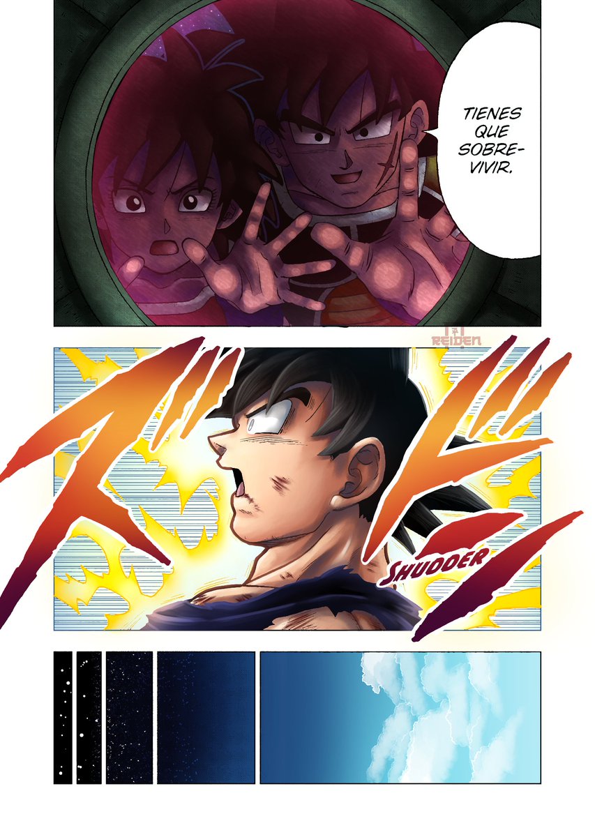 reiden_One's tweet photo. I was very fond of this coloring because it is one of the scenes that I always imagined as a child, Goku finally seeing his parents

#DBZ #DBS #goku #bardock #manga #gine #dragonballsuper #mangacoloring #dbs82 https://t.co/5UKy8KallP