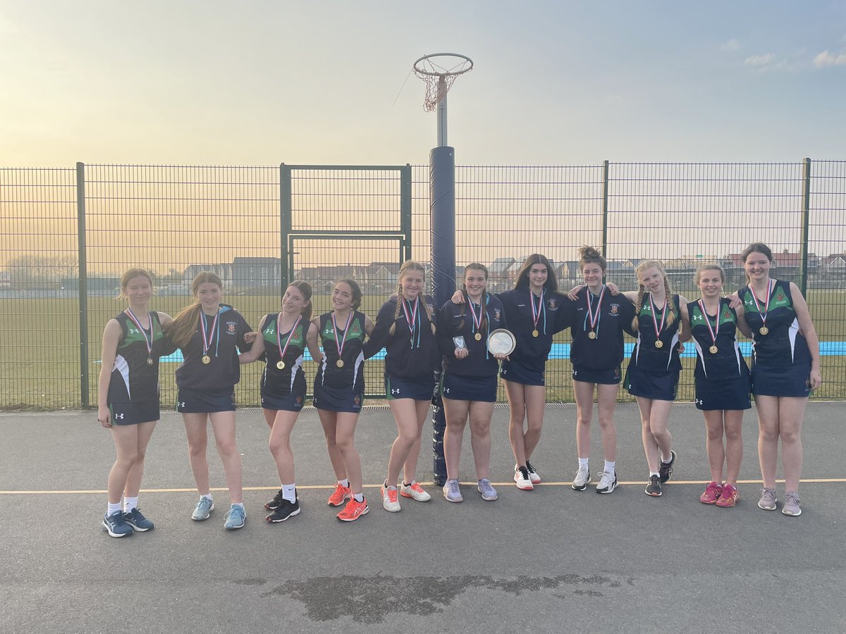 Some of our finalists in the Essex Schools finals this afternoon held at Beaulieu Park school. Well done to all. Amazing skills on show, four games within 7 goals, including one within 1. #schoolsport #schoolsnetball