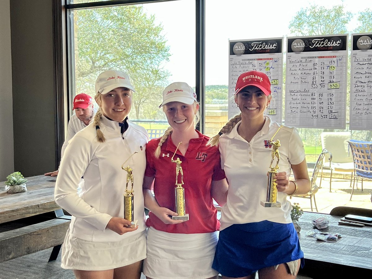 LTCavGolf's tweet photo. REGIONALS BOUND‼️
Varsity Girls finish District Runner Up &amp; 3rd Place Team

🏆Led by Individual District Champion, Emma von Hoffmann (76-74) &amp; District Runner Up, Kate Pickrell (76-75)!
#JAMODI https://t.co/FBE5R1NVSr