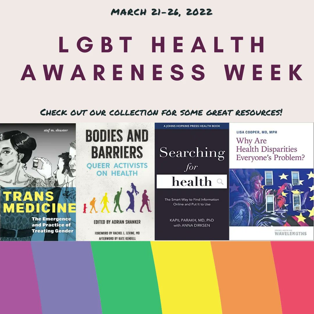 NHFPL's tweet photo. In observance of National LGBT Health Awareness Week, we're highlighting some titles in our collection that focus on LGBTQIA+ health issues. Search our catalog at https://t.co/hU07hs1fQT or call your local branch to hold these titles and more! #NHFPL #LGBT #LGBTHealthWeek https://t.co/3dwh65RJa1