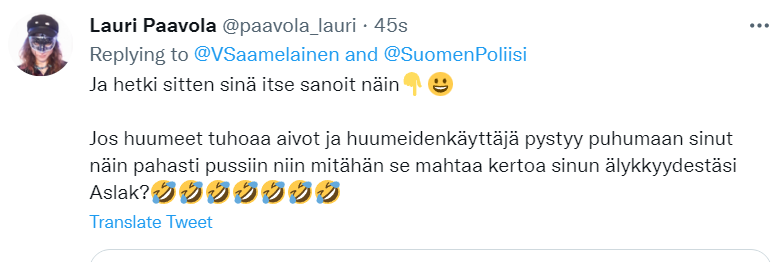 paavola_lauri's tweet photo. Jos tämä👇ei ole kunnon #Servaus niin mikä sitten on? 🤣🤣🤣🤣🤣🤣🤣🤣🤣🤣🤣🤣🤣🤣 https://t.co/lJGqknEsxX
