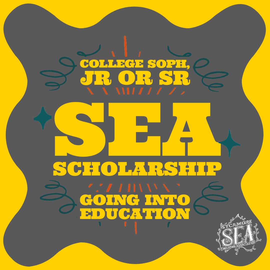 sycedassoc's tweet photo. Are you a SHS alum. a college soph-sr &amp; majoring in education? Consider applying for the SEA Scholarship! App is on our web page (link in bio)/SEA Helps

#SEA #SEAUnited #empowering2succeed #attractandretain #teacher #education @ieanea @syc427 @SycamoreSEF https://t.co/gxo1cFEj8i