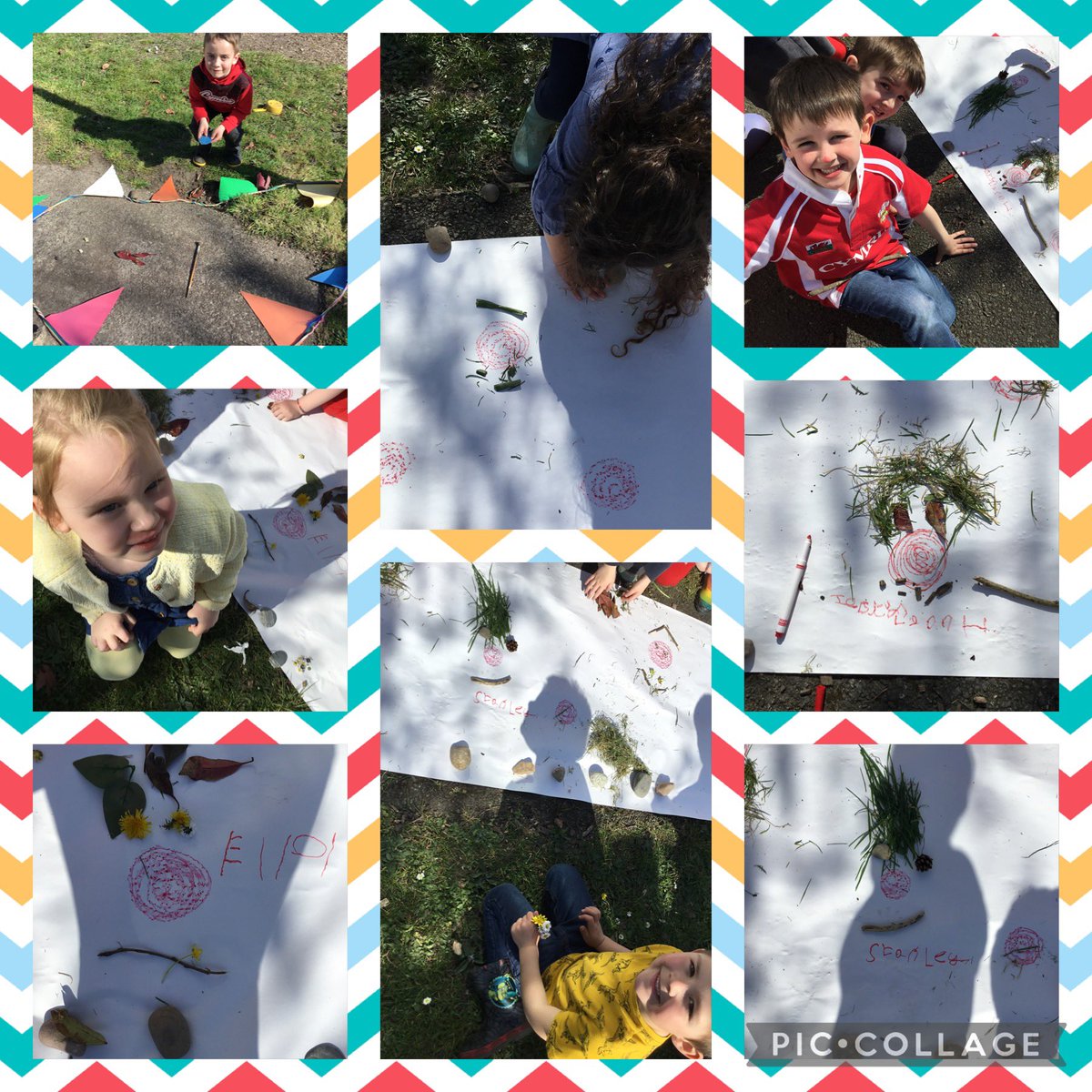 hook_dwrgi's tweet photo. We had great fun celebrating comic relief down the ‘muddy garden’. Children used natural resources to make faces with a red nose and enjoyed a tasty cake in the sunshine 🔴🧁🌳🔆@hook_primary https://t.co/6OMKhdPssN