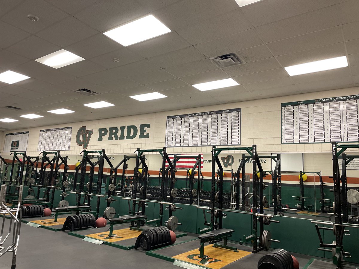 CampoStrength's tweet photo. CV Strength & Conditioning “Record Boards” are all updated for our 3rd Qtr Testing session. Proud of the growth and improvement that our students have EARNED! #CVStrong https://t.co/qCYpbGQIkF