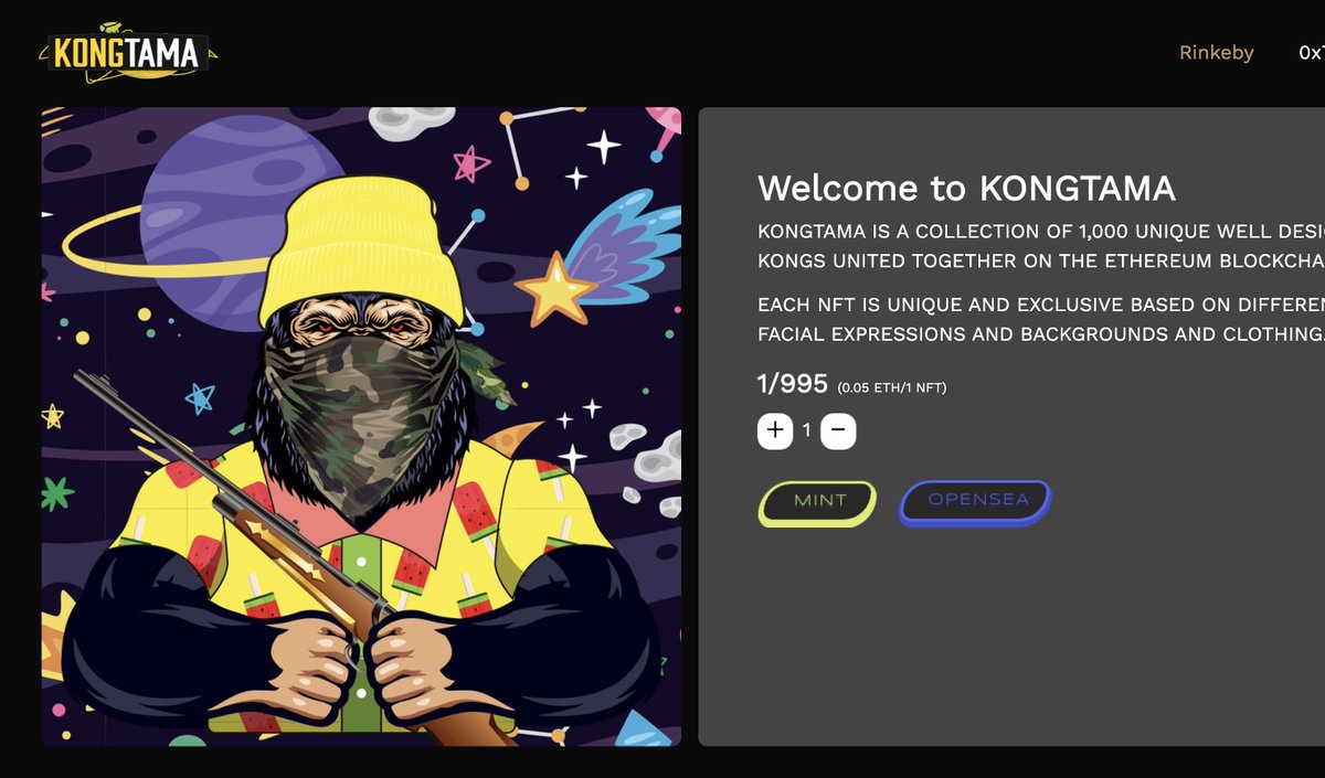 #KONGTAMA NFTs almost ready! 🤯

These are going to melt faces! 

👉dextools.io/app/ether/pair…

<a href="/KongTamaToken/">KongTama | ERC-20 Token</a>