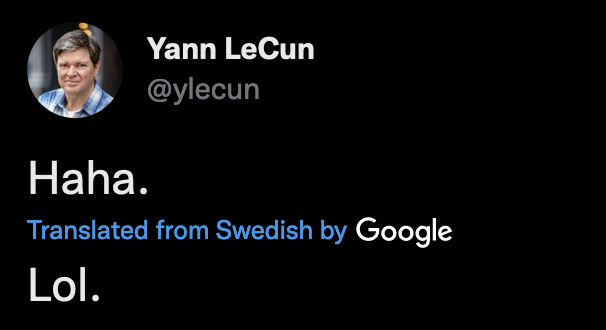 dpoljak5's tweet photo. @ylecun Thank you Twitter/Google, very cool https://t.co/bCHlEzSXaA