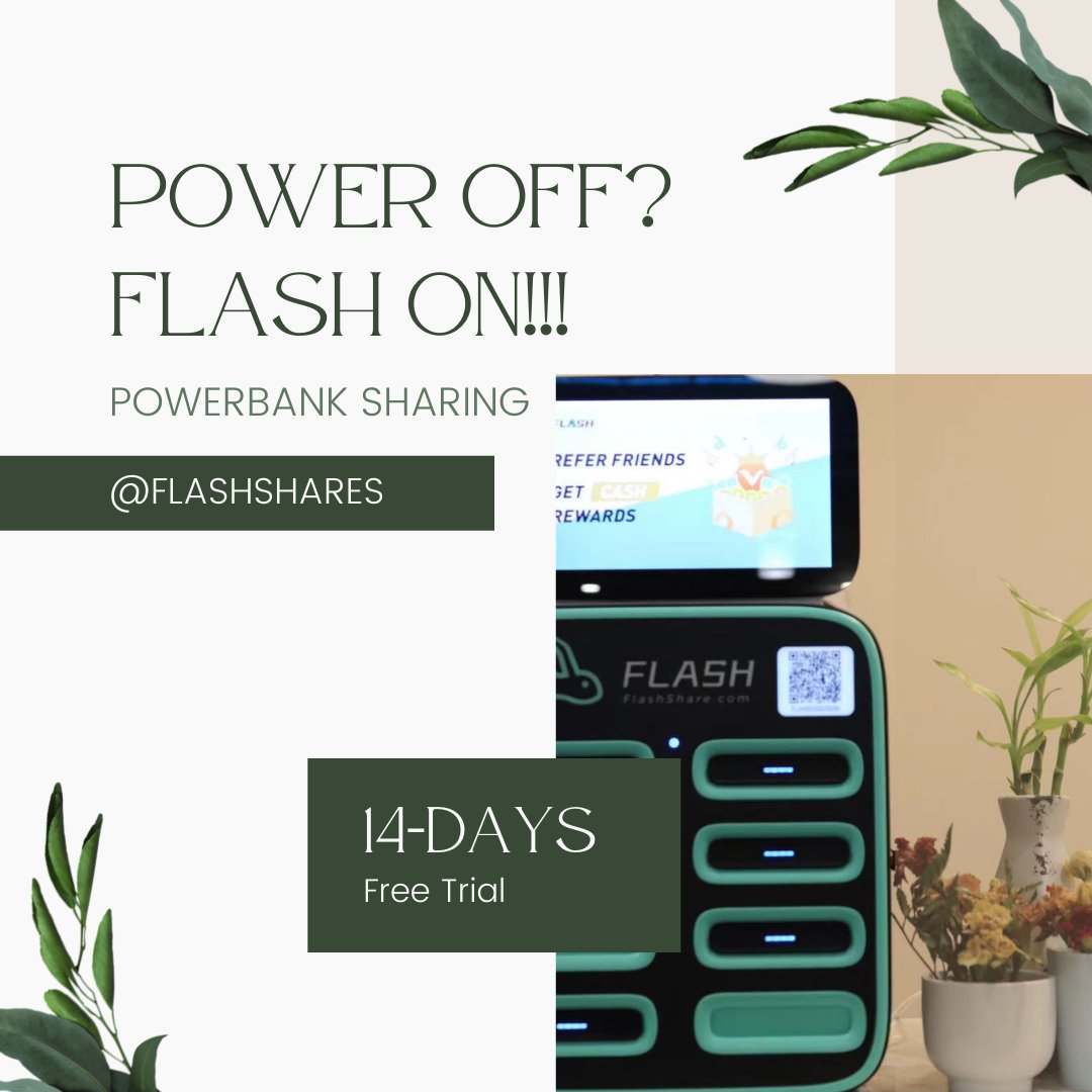 FlashShared's tweet photo. Use FlashShare apps to get your 14-days FREE membership trial now!!!
download apps: https://t.co/utMDqIX3UY
#flashshare  #powerbanksharing #powerbankrentalstation #NYC https://t.co/BLJZn4cHWH