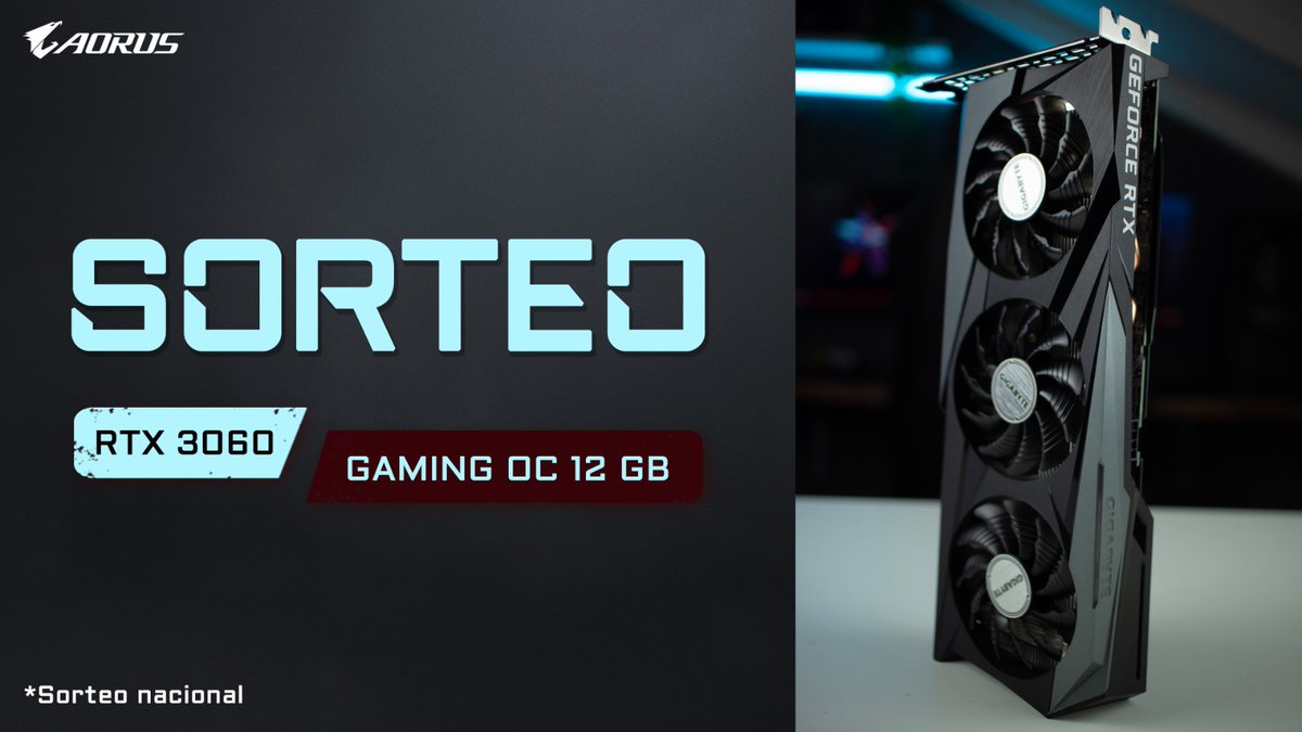 Aidy_CS's tweet image. 🔥 BOOOOOOMMMMMMM 🔥
Sorteo de una Tarjeta Gráfica @aorus_es RTX 3060

Participa: cutt.ly/uSH8clu

Finaliza 3/04
Sorteo válido para España

¡¡Mucha suerte!! 🍀