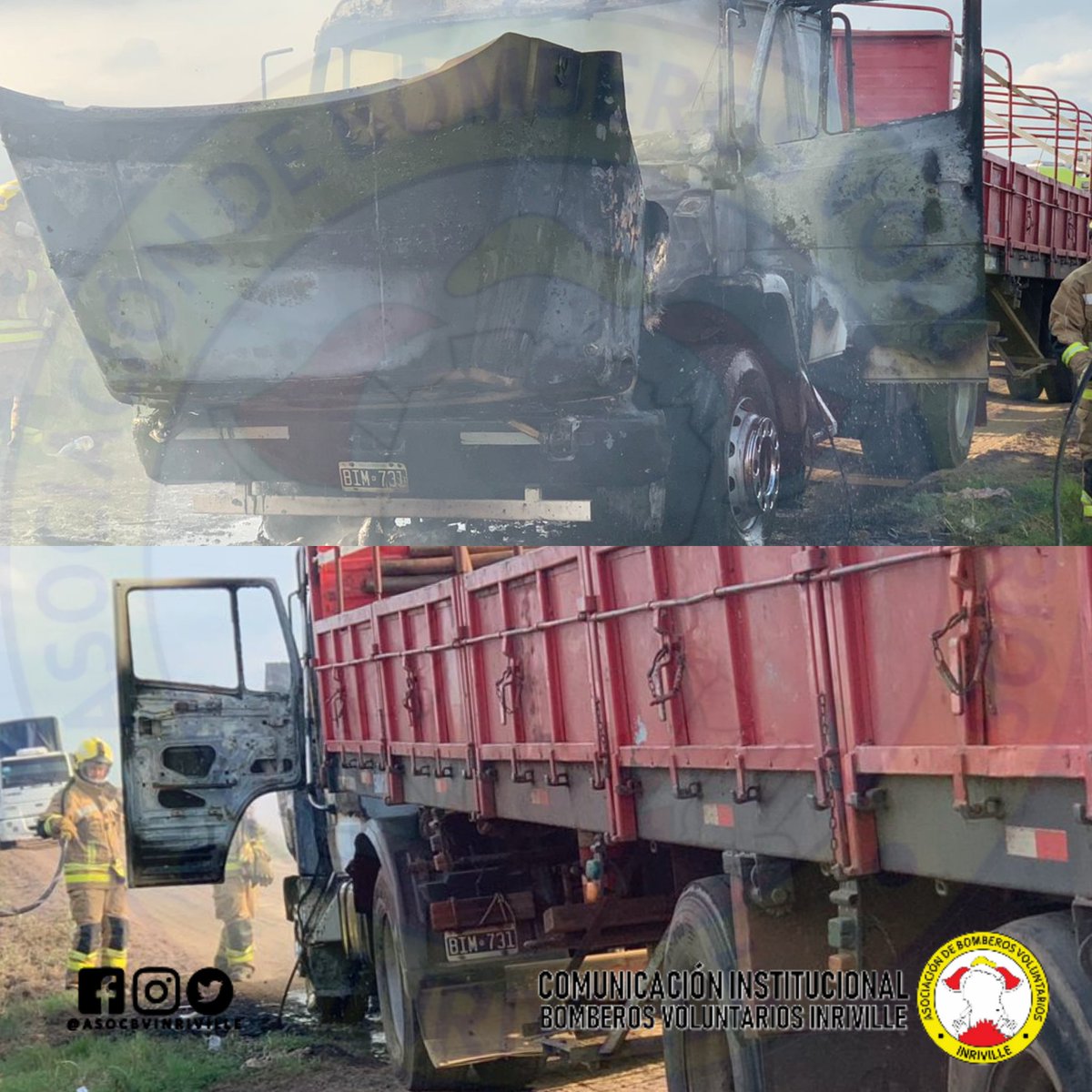 asocbvinriville's tweet photo. #partedealarma🚨 - 23/03/2022
• Tipo de siniestro: INCENDIO DE CAMIÓN
• Hora de salida: 17:10 Hs.
• Info: https://t.co/J2kf7bAEfz
#DifusiónyPrensaBVI https://t.co/4yEriWtqS8