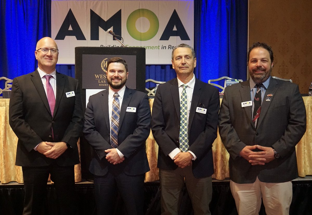 coinop's tweet photo. Introducing the 2022-2023 slate of AMOA Principal Officers: President Tim Zahn, 1st VP Luke Adams, Secretary Michael Martinez, and Treasurer Bob Burnham. https://t.co/pC4jiOGumb