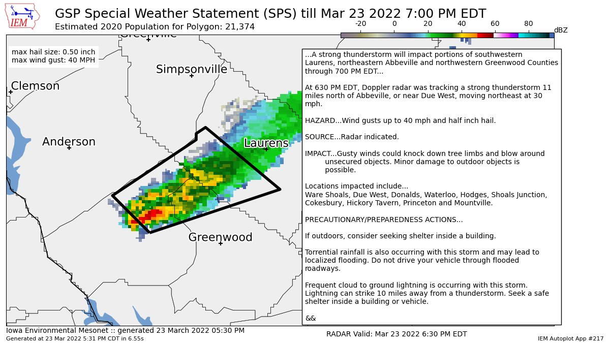 Upstate Weather SC on Twitter "A strong thunderstorm will impact