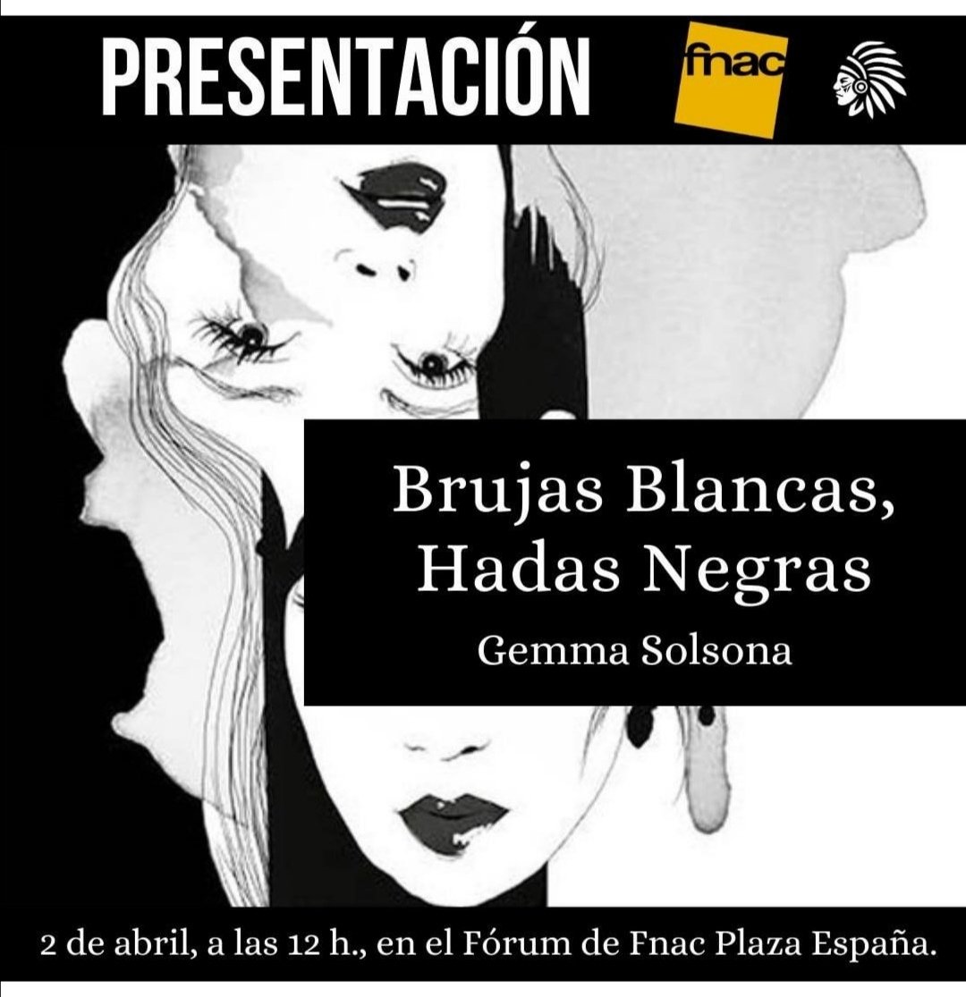 Las brujihadas vuelan a Zaragoza con <a href="/apachelibros/">apachelibros 🌈</a>! El próximo sábado 2 de abril nos vemos en el FNAC plaza España para charlar con Jose Luis del Río Fortich sobre los catorce cuentos de "Brujas blancas, hadas negras" y las ilustraciones de <a href="/JuditLatragedia/">Judit.GarcíaTalavera</a> Nos vemos en Zaragoza?