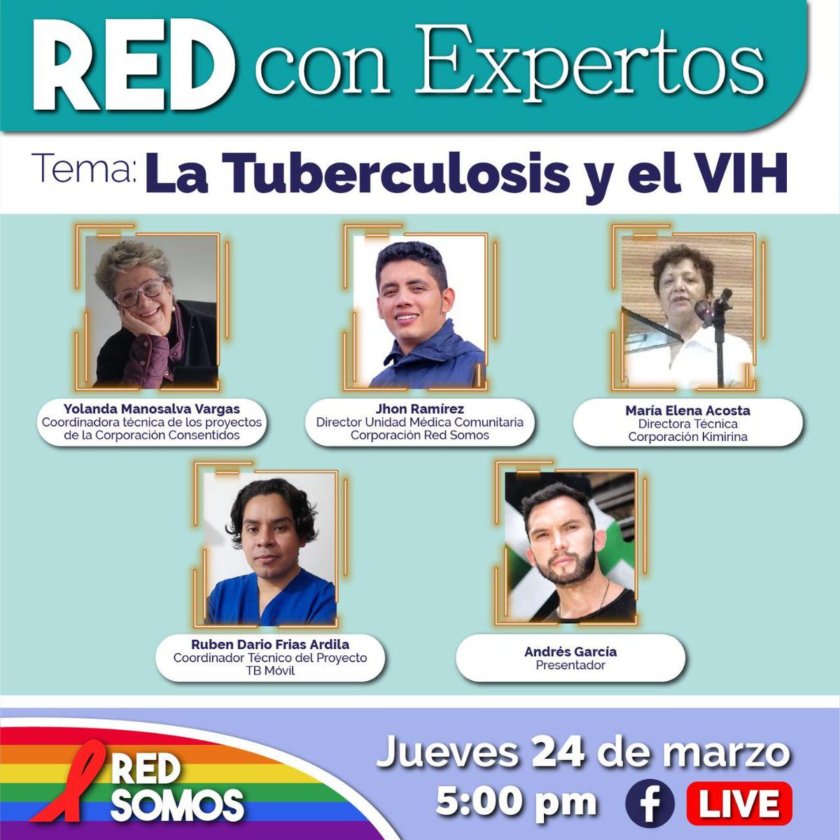 CKimirina's tweet photo. Conéctate este jueves 24 de marzo en nuestro conversatorio sobre
LA TUBERCULOSIS Y EL VIH
⏰05:00 pm
#InstagramLive
Panelistas
@corporacionconsentidos @corporacion.kimirina @redsomoscol @jhonramirez2010
Moderador @andressgarciao
#redsomos #redsomoscol https://t.co/ArYSQP0vVW