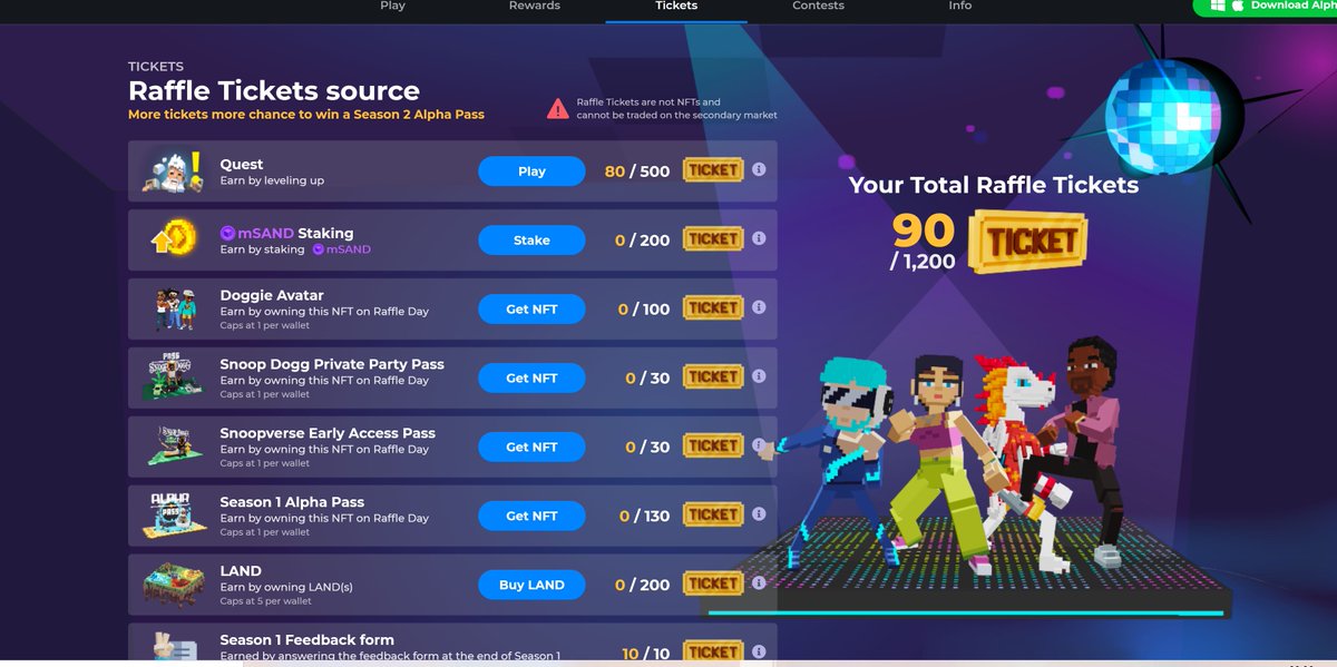 GRStotheMOON's tweet photo. @TheSandboxGame I just participated in the daily #SandboxAlphaS2Contest for a chance to earn up to 1,000 $SAND! Starting March 22 - Ticket Day. Check out my screenshot below!
👇 #SandboxAlphaS2 https://t.co/Sd46QLkXs9