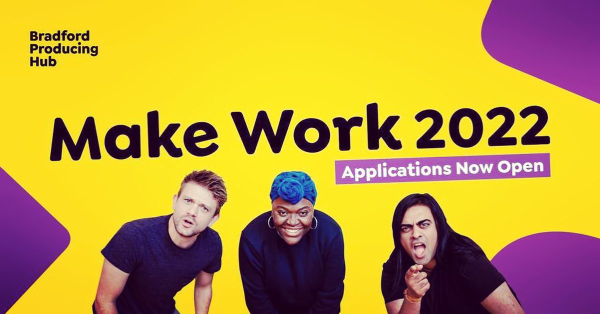 AnilKBharath's tweet image. Check out the  #MakeWork 2022 R&amp;amp;D and Grants opportunities for the creation of new work at: @bdproducinghub...

#BradfordProducingHub aims to make sure Bradford is a creative city where lots of amazing #LivePerformance is happening all the time.