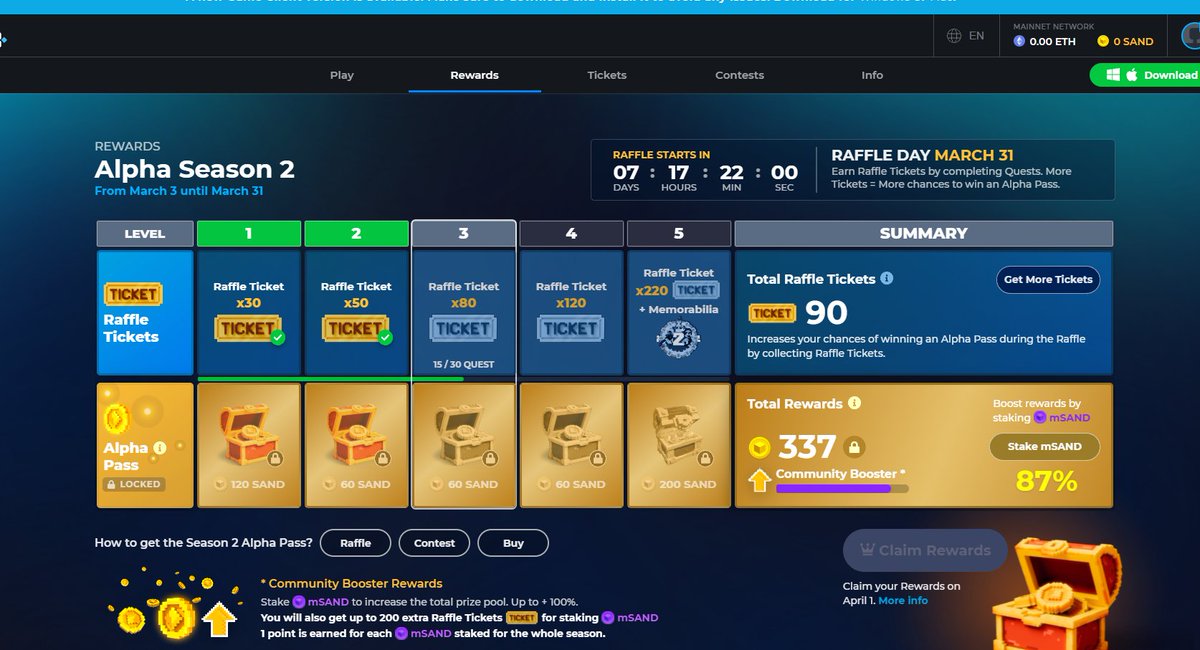 adisnam62's tweet photo. @TheSandboxGame I just participated in the daily #SandboxAlphaS2Contest for a chance to earn up to 1,000 $SAND! Starting March 22 - Ticket Day. Check out my screenshot below!
👇 #SandboxAlphaS2 https://t.co/GMQpOGCttw