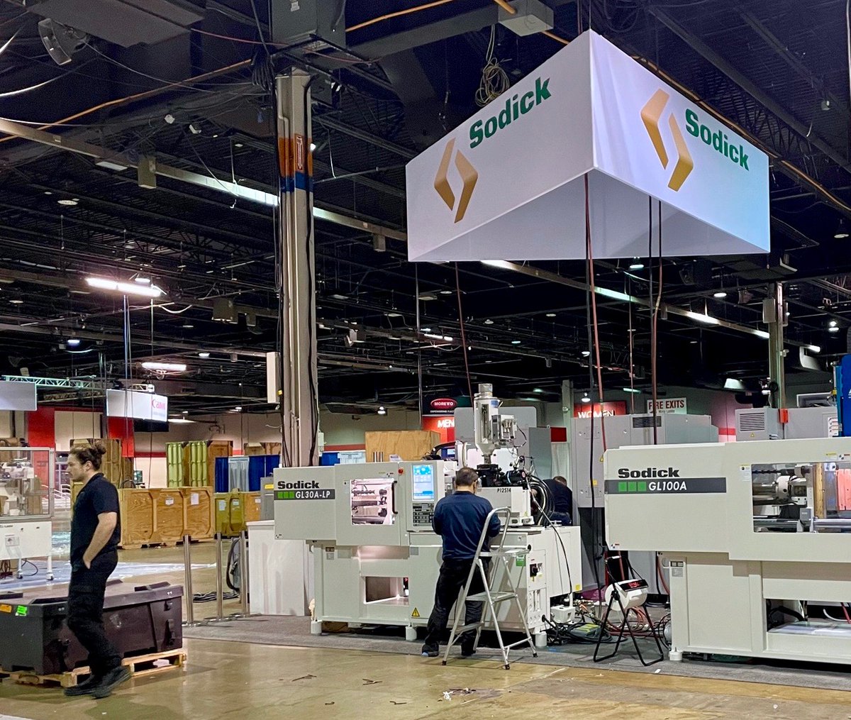 Set up is shaping up for <a href="/plastechmag/">Plastics Technology</a>'s PTXPO next week in Chicago! Visit <a href="/SodickIMM/">Sodick Plustech</a> at Booth 433