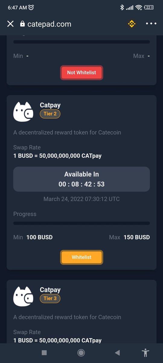 CryptoShadow88's tweet photo. Cant wait for 07:30 my BUSD is ready for you... #catepad #CATE #CatecoinArmy  #catecoin #BSCGem  #OneAndOnlyRealCatCoin 
#TheLegitAndAuthenthicCoin https://t.co/jZxzSo9str