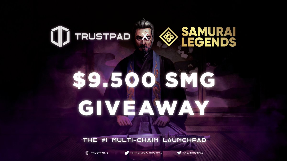🎁 <a href="/samuraiverse/">Samurai Legends 🏯</a> x <a href="/TrustPad/">TrustPad</a> #GIVEAWAY ✅

🏯We're giving away Guaranteed allocations for the #SamuraiLegends #IGO on #TrustPad 🔥

🎁 Total Reward: $9,500 worth of $SMG @ IGO price

⏰ #IGO starts: March 25 on <a href="/TrustPad/">TrustPad</a> 🚀

Join here 👉 gleam.io/OPPjr/trustpad…

#NFTs #IDO #P2E