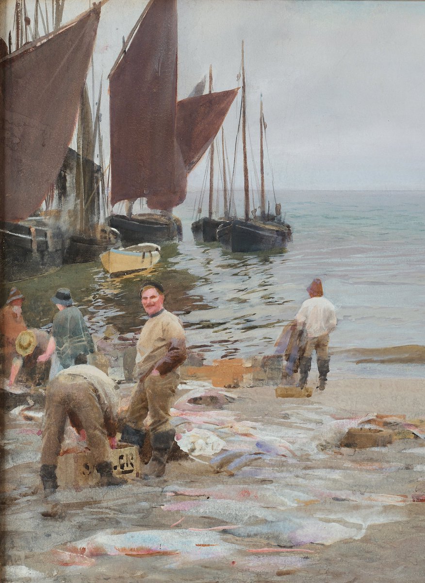 GurneyJourney's tweet photo. Anders Zorn wasn't fazed by rain. He laid his watercolor painting on a box hedge in the garden when a thunderstorm came up. We all rushed out and it seemed to me ruined...'Now I can make a fine picture,' Zorn said. He fixed the dirty sky, but there were large spots of raindrops. https://t.co/x32BMuCF4l