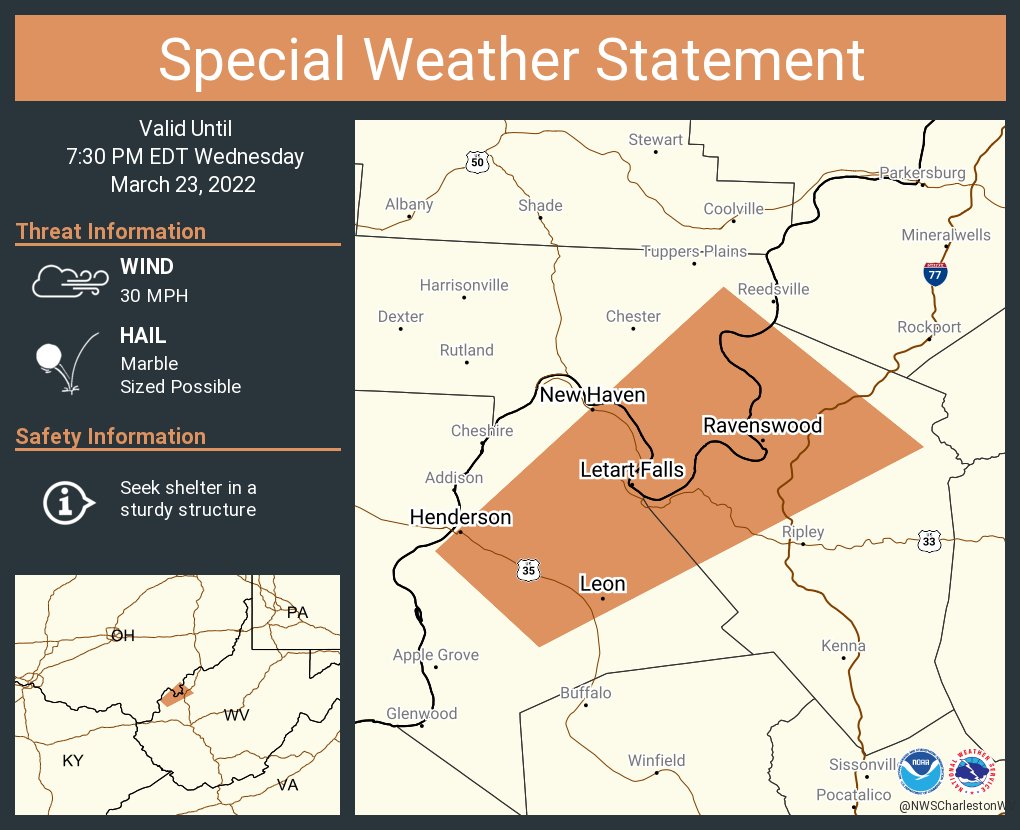 NWS Charleston, WV on Twitter "A special weather statement has been