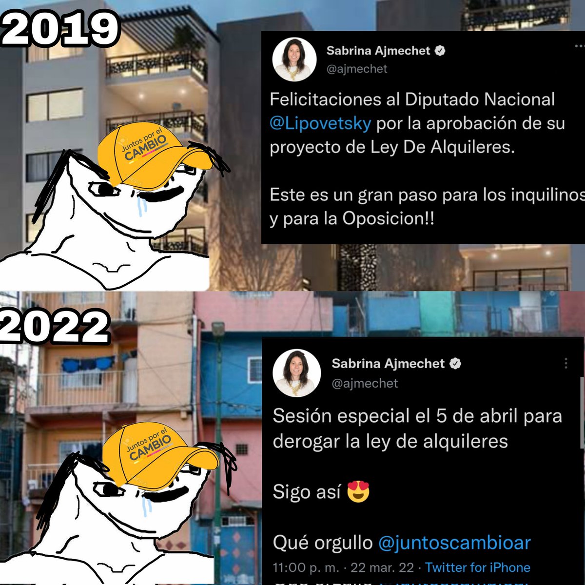 therealbuni's tweet photo. Están festejando que derogan una ley de ellos
El día menos domado de la oposicion jsjsj https://t.co/TkCMly1ShF