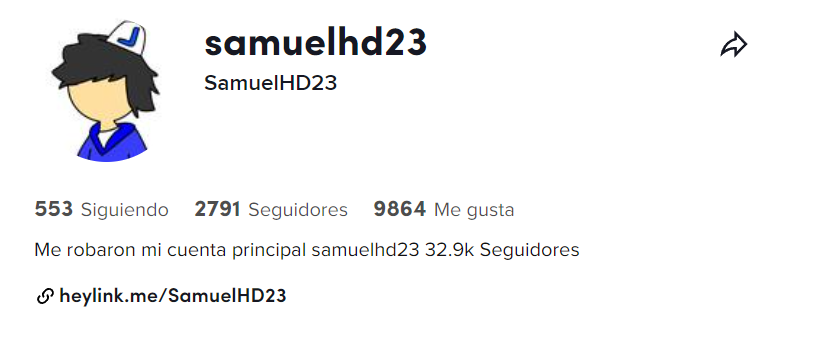 notsamuelhd's tweet photo. Entraron a mi cuenta de tiktok y me la robaron, ahora usare mi cuenta que antes era secundaria xd https://t.co/EbcUIYfjhr