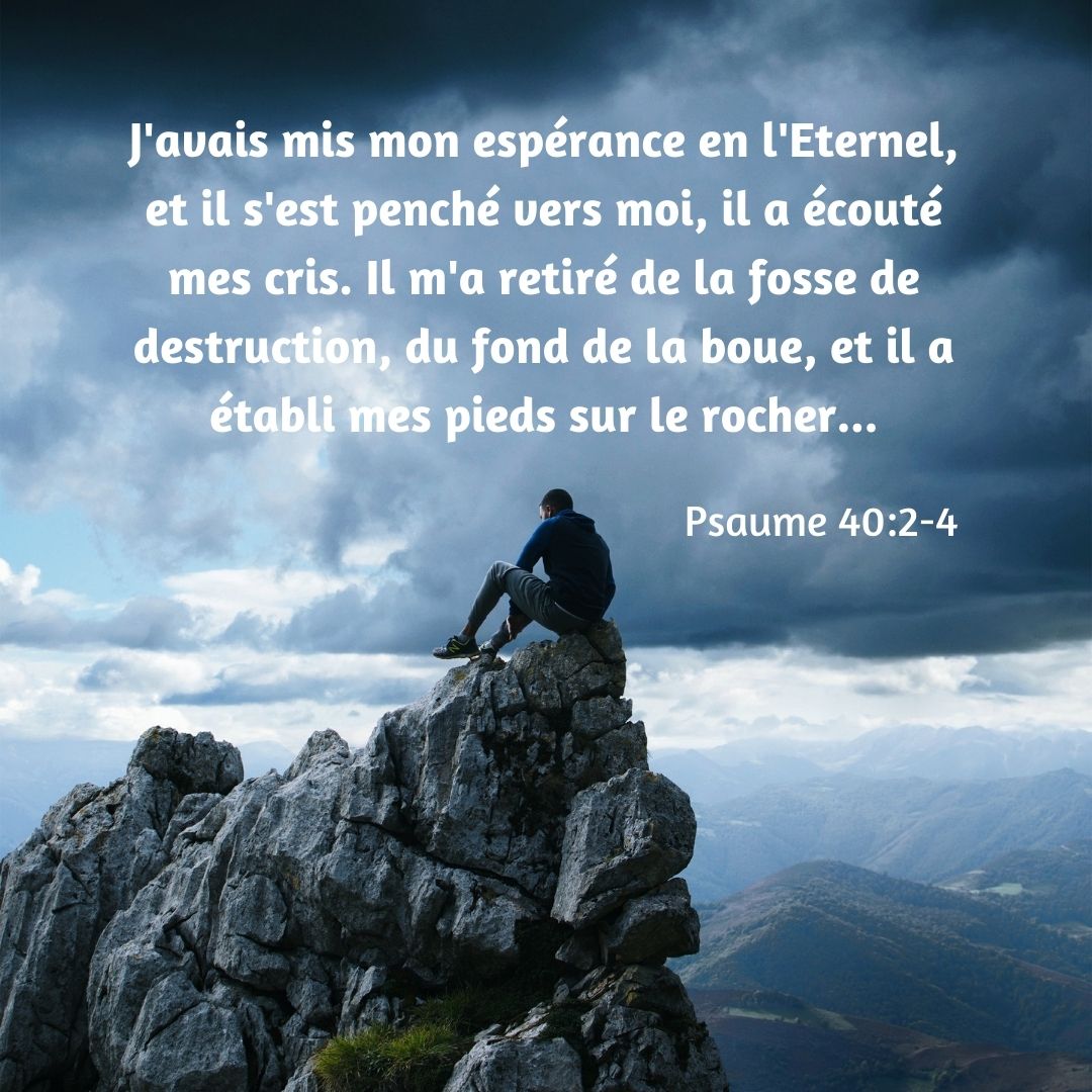 la_Bible's tweet photo. "J'avais mis mon espérance en l'Eternel, et il s'est penché vers moi, il a écouté mes cris. Il m'a retiré de la fosse de destruction, du fond de la boue, et il a établi mes pieds sur le rocher..."Psaume 40:2-4
Là même où nous avons fait des conneries, Dieu n'est pas embarrassé. https://t.co/xOmSwUAM5M
