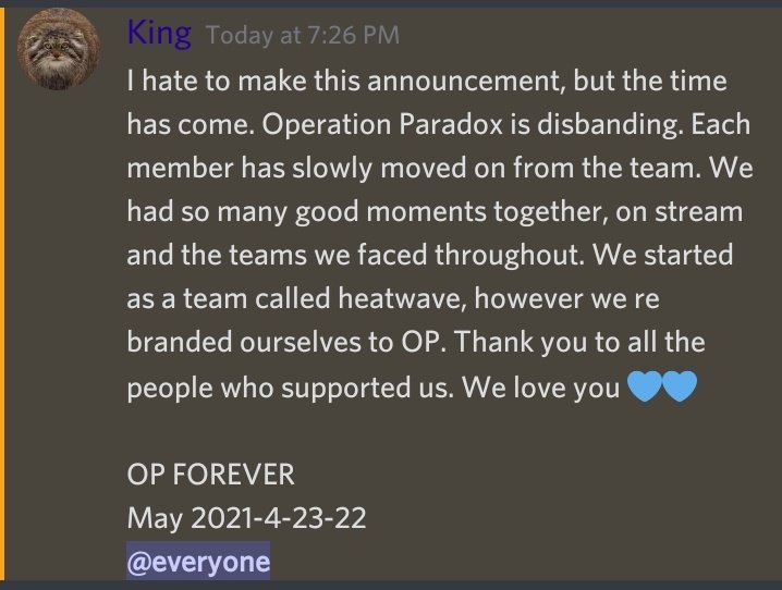 Operation Paradox tweet media