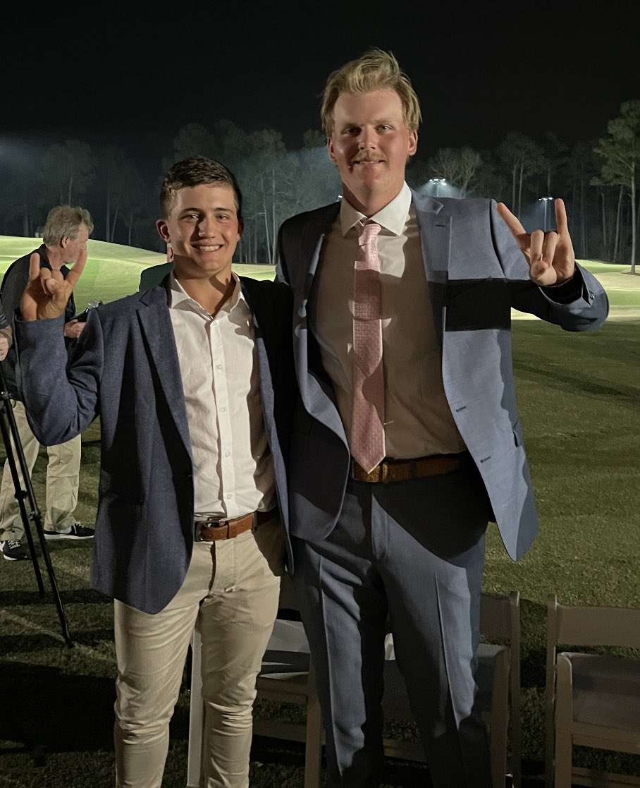 Got a couple of future Longhorns in the 116th Southern Amateur…South African Christiaan Maas & and the Big Cat Tommy Morrison🤘