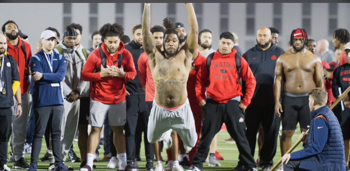 Cleve2Cally's tweet photo. When your dawgs come out and support! #osuproday #Buckeyes ๐ช๐พ๐๐ช๐พ๐ https://t.co/ylD9rb4UDY
