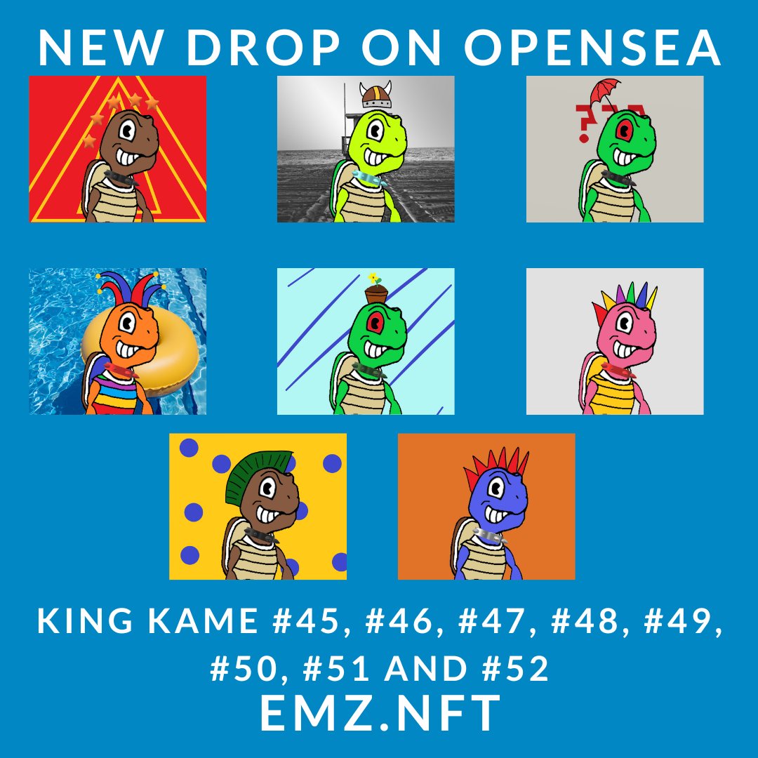 emznft's tweet photo. King Kame DROP in #OpenSea! Starting in .002 eth (polygon) Link in bio 
#nft #kingkame #nftcollection #NFTdrop #nfts #nftcommunity https://t.co/8tqT3b10CK
