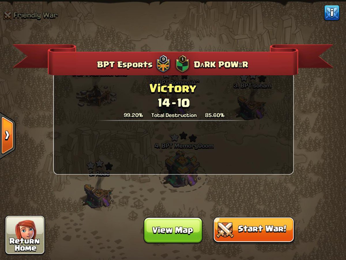 B.P.T. Esports (@esportsbpt) on Twitter photo Week 1 on <a href="/BKLeague_ru/">BlitzKrieg League</a> GG #DarkPower
Lineup:
@RomeoiA7
@_Adri_COC
@Soham_1508
<a href="/MemoryDoom/">MemoryDoom</a>
<a href="/Reac_Senpai/">Reac Senpai</a>
Team manager: <a href="/monykmartz/">Monyk 🦁🔥❤️✈️</a> Week 1 on <a href="/BKLeague_ru/">BlitzKrieg League</a> GG #DarkPower
Lineup:
@RomeoiA7
@_Adri_COC
@Soham_1508
<a href="/MemoryDoom/">MemoryDoom</a>
<a href="/Reac_Senpai/">Reac Senpai</a>
Team manager: <a href="/monykmartz/">Monyk 🦁🔥❤️✈️</a>