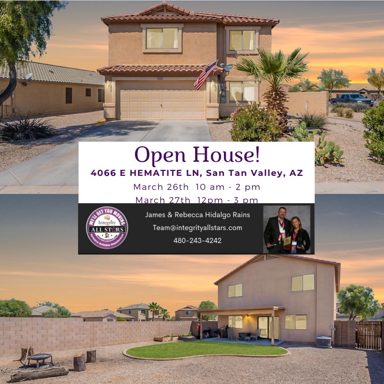 Don't miss our newest listing in San Tan Valley🏠! This home has 4 bedrooms🛏️ with lots of space and tons of energy☀️ savings💰! Come check it out this weekend! 🤩

#integrityallstars #integritysunrisetosold #berkshirehathaway #santanvalleyhomesforsale #santanvalleyrealtor